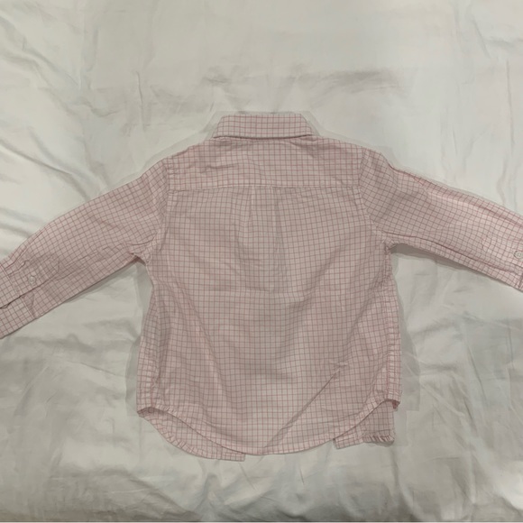 Janie & Jack Baby Boy Dress Shirt Pink Check - 12-18 Months - Picture 3 of 5